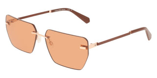 Calvin Klein Jeans Ckj25207s Unisex Gold Geometric Sunglasses