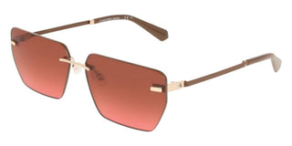 Calvin Klein Jeans Ckj25207s Unisex Gold Geometric Sunglasses