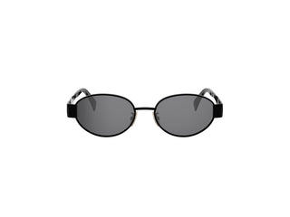 CELINE Metal Triomphe CL40235U women Black Oval Sunglasses