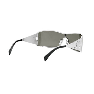 CELINE Maxi Metal Triomphe CL40283U women Silver Shield Sunglasses