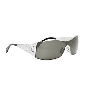 CELINE Maxi Metal Triomphe CL40283U women Silver Shield Sunglasses