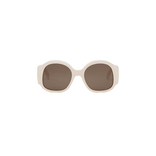 Celine Maxi Triomphe Cl40305u Women White Round Sunglasses