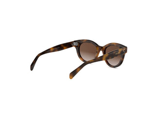 CELINE 3 Dots CL40332I women Havana Round Sunglasses