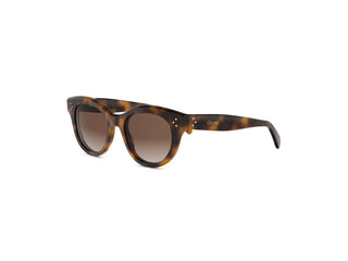 CELINE 3 Dots CL40332I women Havana Round Sunglasses