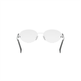 Celine Metal Triomphe Cl50140u Women Silver Oval Eyeglasses