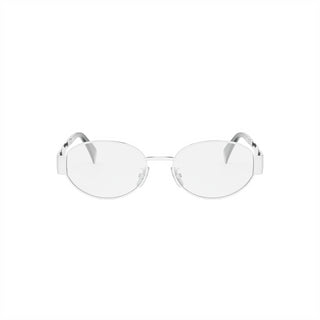Celine Metal Triomphe Cl50140u Women Silver Oval Eyeglasses