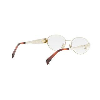 Celine Metal Triomphe Cl50140u Women Gold Oval Eyeglasses