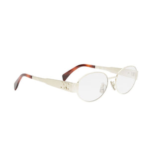 Celine Metal Triomphe Cl50140u Women Gold Oval Eyeglasses