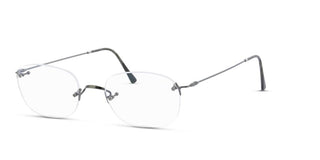 Lunor Classic Anatomic M Unisex Silver Geometric Eyeglasses