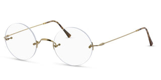 Lunor Classic Rund Unisex Gold Round Eyeglasses