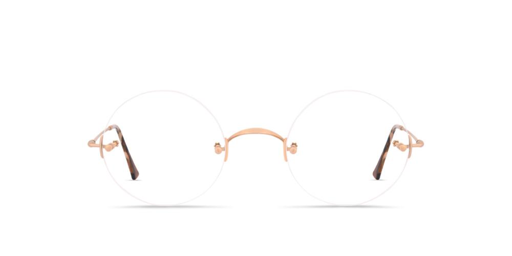 Lunor Classic Rund Unisex Rose Gold Round Eyeglasses – Otticanet