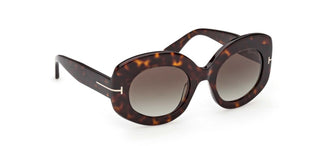 Tom Ford CLAUDETTE-02 FT 1346 unisex Havana Oval Sunglasses