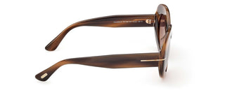 Tom Ford CLAUDETTE-02 FT 1346 unisex Havana Oval Sunglasses