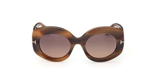 Tom Ford CLAUDETTE-02 FT 1346 unisex Havana Oval Sunglasses