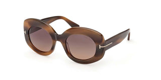 Tom Ford CLAUDETTE-02 FT 1346 unisex Havana Oval Sunglasses