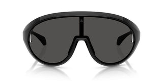 Moncler Contrast Me8010 Unisex Black Shield Sunglasses