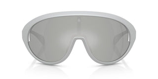 Moncler Contrast Me8010 Unisex Silver Shield Sunglasses