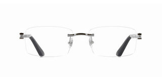 Cartier Signature C De Cartier Ct0287o Men Silver Geometric Eyeglasses