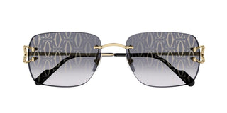 Cartier Signature C De Cartier Ct0330s Men Gold Geometric Sunglasses