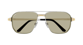 Cartier Santos de Cartier CT0424S men Silver Pilot Sunglasses