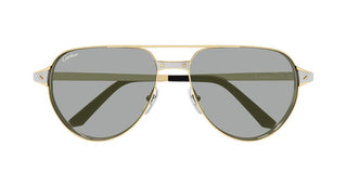 Cartier Santos de Cartier CT0425S men Gold Pilot Sunglasses