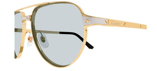 Cartier Santos de Cartier CT0425S men Gold Pilot Sunglasses