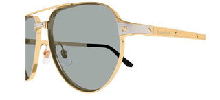 Cartier Santos de Cartier CT0425S men Gold Pilot Sunglasses