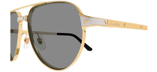 Cartier Santos de Cartier CT0425S men Gold Pilot Sunglasses