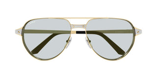Cartier Santos de Cartier CT0425S men Gold Pilot Sunglasses