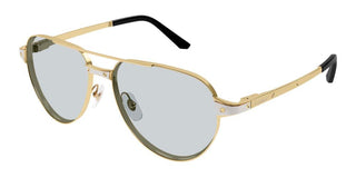 Cartier Santos de Cartier CT0425S men Gold Pilot Sunglasses