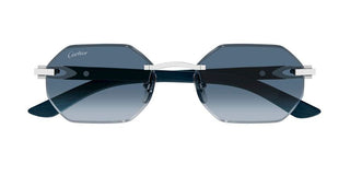 Cartier Signature C de Cartier CT0439S men Silver Geometric Sunglasses