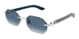 Cartier Signature C de Cartier CT0439S men Silver Geometric Sunglasses