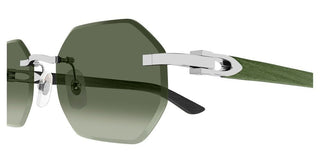 Cartier Signature C de Cartier CT0439S men Silver Geometric Sunglasses