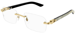 Cartier Signature C de Cartier CT0453O men Gold Squared Eyeglasses