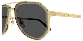 Cartier Santos de Cartier CT0461S men Gold Pilot Sunglasses