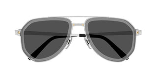Cartier Santos de Cartier CT0461S men Silver Pilot Sunglasses