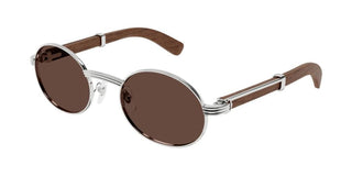 Cartier Première De Cartier Ct0464s Men Silver Oval Sunglasses