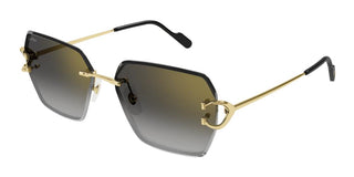 Cartier Signature C de Cartier CT0466S women Gold Oversize Sunglasses