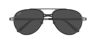 Cartier Santos De Cartier Ct0476s Men Black Pilot Sunglasses