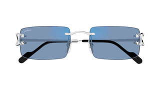 Cartier CT0488S men Silver Rectangle Sunglasses