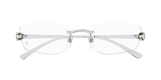 Cartier CT0494O women Silver Rectangle Eyeglasses
