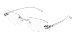 Cartier CT0494O women Silver Rectangle Eyeglasses