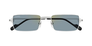 Cartier CT0501S unisex Silver Rectangle Sunglasses