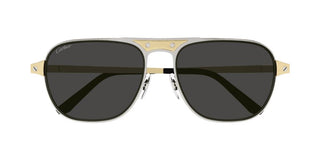 Cartier CT0532S men Gold Pilot Sunglasses