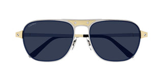 Cartier CT0532S men Gold Pilot Sunglasses
