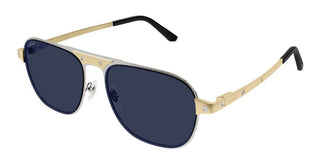 Cartier CT0532S men Gold Pilot Sunglasses