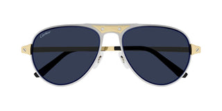 Cartier CT0533S men Gold Pilot Sunglasses