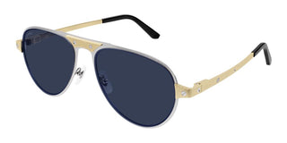 Cartier CT0533S men Gold Pilot Sunglasses