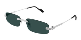 Cartier CT0535S men Silver Squared Sunglasses