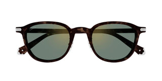 Cartier CT0541SA men Havana Round Sunglasses